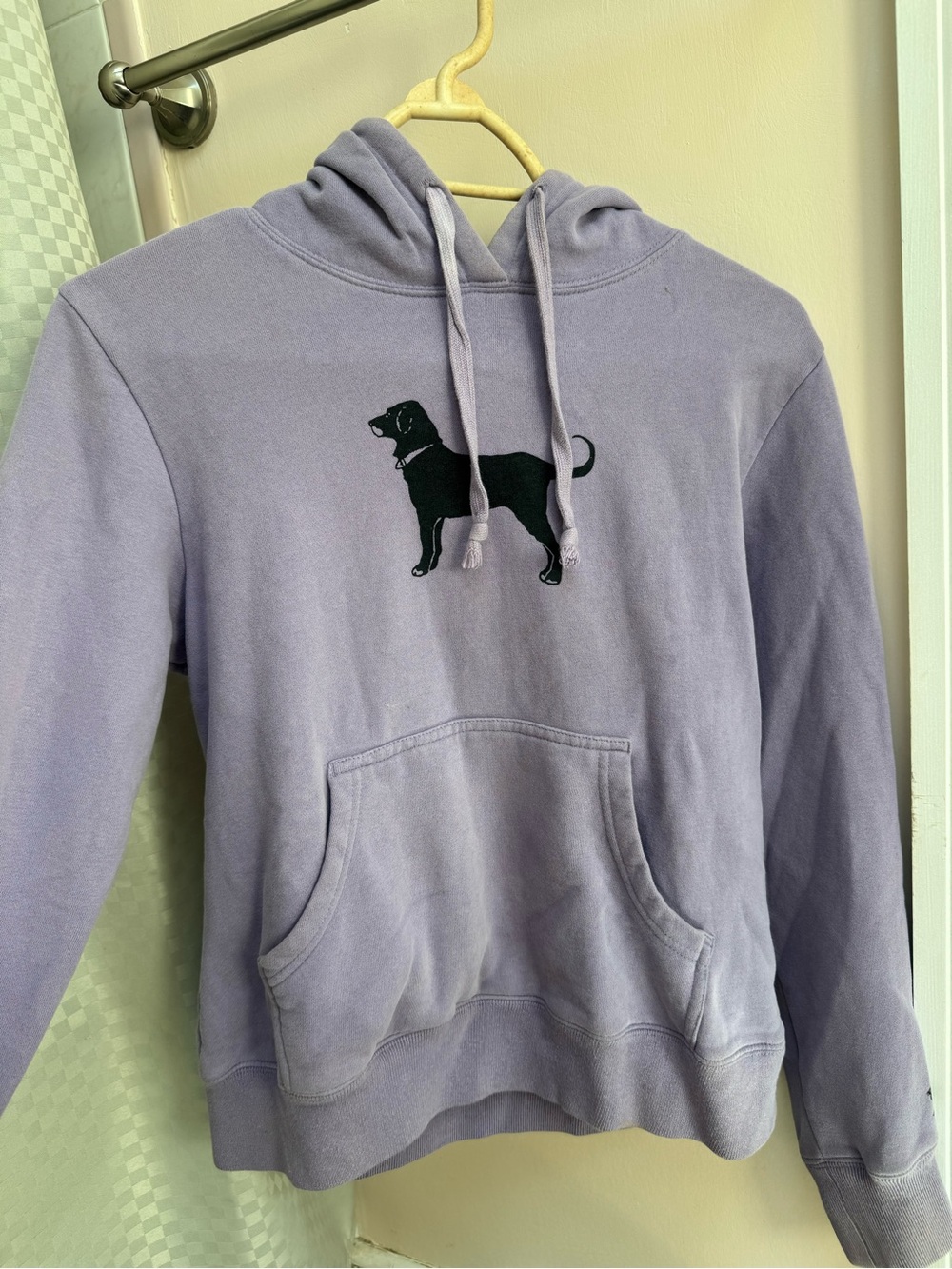 The Black Dog Lavender Pullover Hoodie with Black Dog Graphic